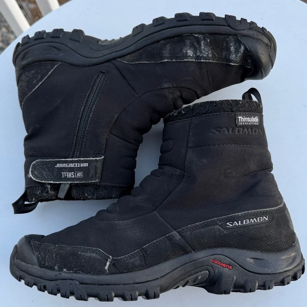 Salomon Tactile 2 TS WP Winter Boots In Black-Sz 10.5
